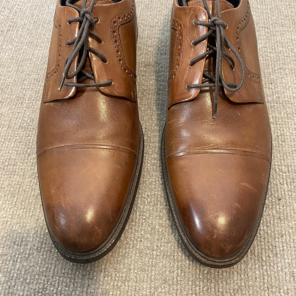 Cole Haan Grand.OS Shoes Mens Size 13 M Brown Leather Cap Toe Derby C28882 - Picture 5 of 11